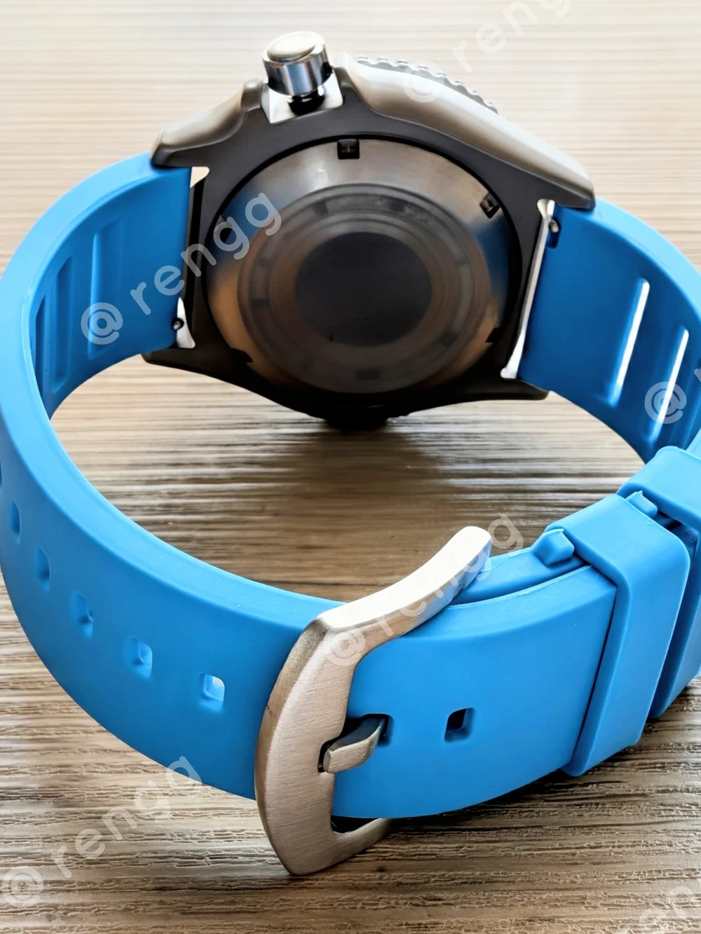 42mm Titanium Seiko Blue Honeycomb Dial GMT Automatic Diver Mod Watch Sapphire